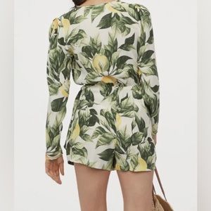 *SOLD*H&M Tropical Print V-Neck Romper
